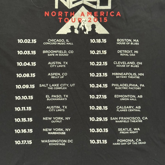 Nero 2015 Tour T-Shirt – “Between II Worlds” Era - Picture 4 of 5